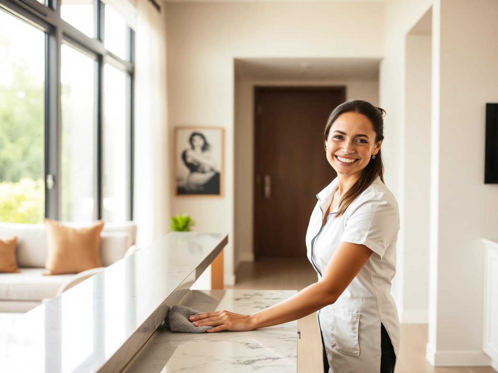 Bella Casa professional cleaner at work